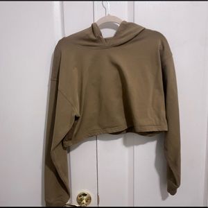 Brown cropped hoodie- Lululemon